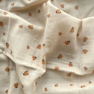 Набор муслиновых пеленок Vanilla Copenhagen "Ladybug", 6 шт, микс розового с бежевым